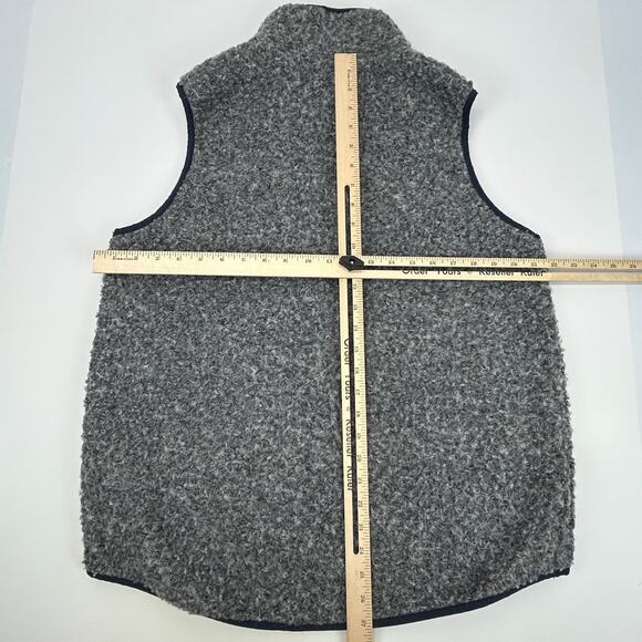 Woolrich Womens Siskiyou Fleece Vest Curly Fuzzy Full Zip 18551 Gray L Large - Picture 8 of 8
